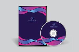 Gradient  DVD cover template design vector