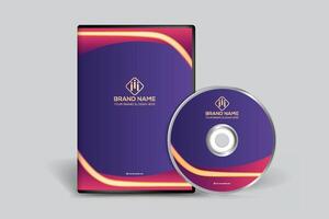 DVD cover design template mockup vector