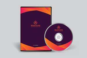 Gradient  DVD cover template design vector