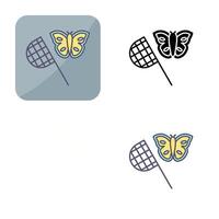 icono de vector de colector de mariposa