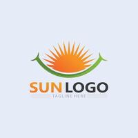 Sun logo and sun Vector illustration Icon