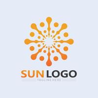 Sun logo and sun Vector illustration Icon