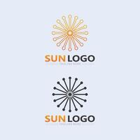 Sun logo and sun Vector illustration Icon