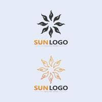 Sun logo and sun Vector illustration Icon