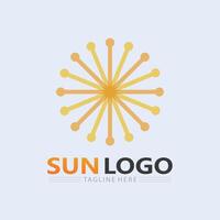 Sun logo and sun Vector illustration Icon