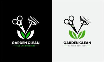 jardinero verde árbol hoja logo diseño icono muestra césped cuidado, agricultor, césped Servicio vector