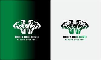 Creative Gym, fitness bodybuilding, logo icon sample, Sport man concept illustration Template vector