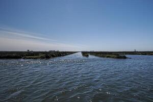 Aveiro lagoon Ria de Aveiro located on the Atlantic coast of Portugal photo