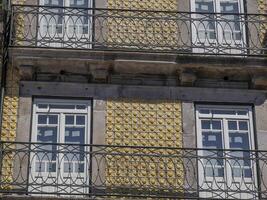 ribeira Porto old town street view building, portugal photo