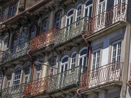 ribeira Porto old town street view building, portugal photo