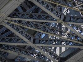 Porto, Portugal detail view of Luis I Bridge over Douro River photo