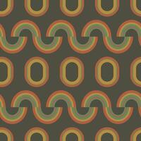 A pattern of rainbow colored ovals is displayed on a dark background vector