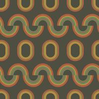 A pattern of rainbow colored ovals is displayed on a dark background vector