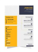 cv design template vector