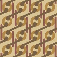 A pattern of brown and tan circles with a chain link design vector