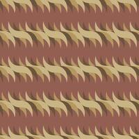 A pattern of brown and tan waves with a red background. vector