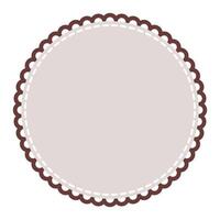 Subtle and Sophisticated Circular Blank Dark Brown Sticker Label Design Element vector