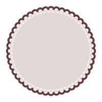 Subtle and Sophisticated Circular Blank Dark Brown Sticker Label Design Element vector