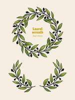 Green Laurel Wreath vector