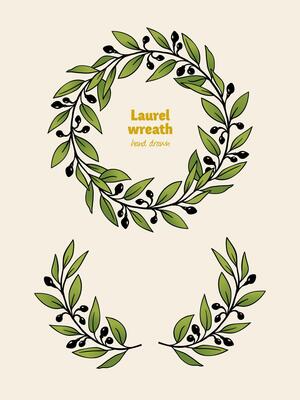 Green Laurel Wreath