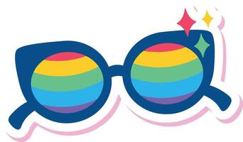 Colorful Rainbow Sunglasses Illustration for Pride Celebration vector