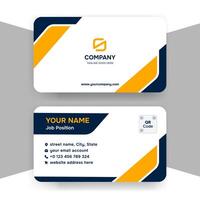 Yellow Diagonal Business Card vector