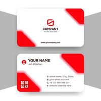 Red Gradient Business Card vector