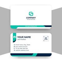 Light Green Business Card vector