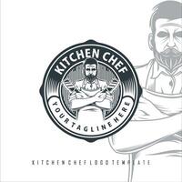 KITCHEN CHEF LOGO TEMPLATE vector