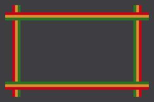 Juneteenth theme frame black red, yellow, green, freedom day, annual holiday. simple design for banner template, greeting card, poster. vector