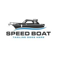 speed boat transportation logo vector