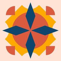 Geometric colorful tile pattern design vector
