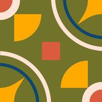 Geometric colorful tile pattern design vector