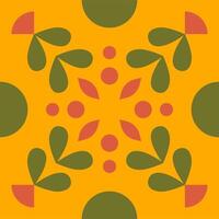 Geometric colorful tile pattern design vector
