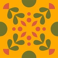 Geometric colorful tile pattern design vector