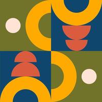 Geometric colorful tile pattern design vector