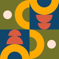 Geometric colorful tile pattern design vector