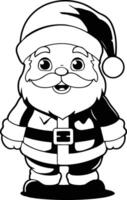 Papa Noel claus dibujos animados personaje aislado en un blanco antecedentes. vector