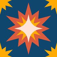 Geometric colorful tile pattern design vector
