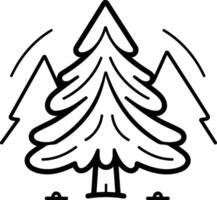 pino árbol icono. contorno pino árbol icono para web diseño aislado en blanco antecedentes vector