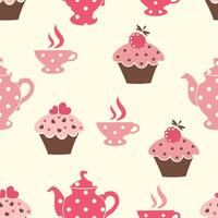 seamless patterns with Valentine's Day items. graphics. vector