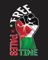 gratis Palestina, Palestina camiseta diseño vector