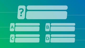 Multiple choice quiz template vector