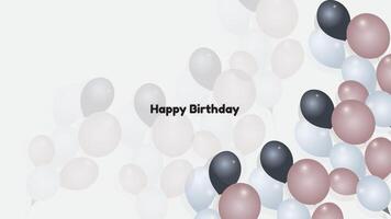 Happy Birthday background , aesthetic birthday background suitable for poster banner or gift card vector