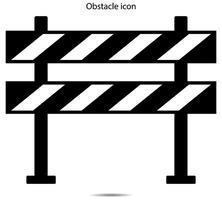 Obstacle icon, illustrator on background vector