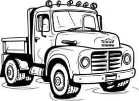 recoger camión ilustración aislado en blanco antecedentes. lado vista. vector