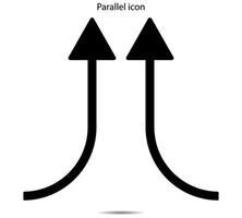 Parallel icon, illustrator on background vector