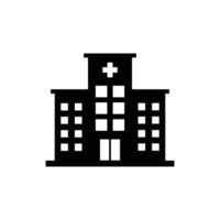 hospital edificio icono. hospital icono aislado en blanco antecedentes vector