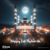 Islamic festival social media post template psd