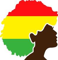 Black head women history month illustration vector